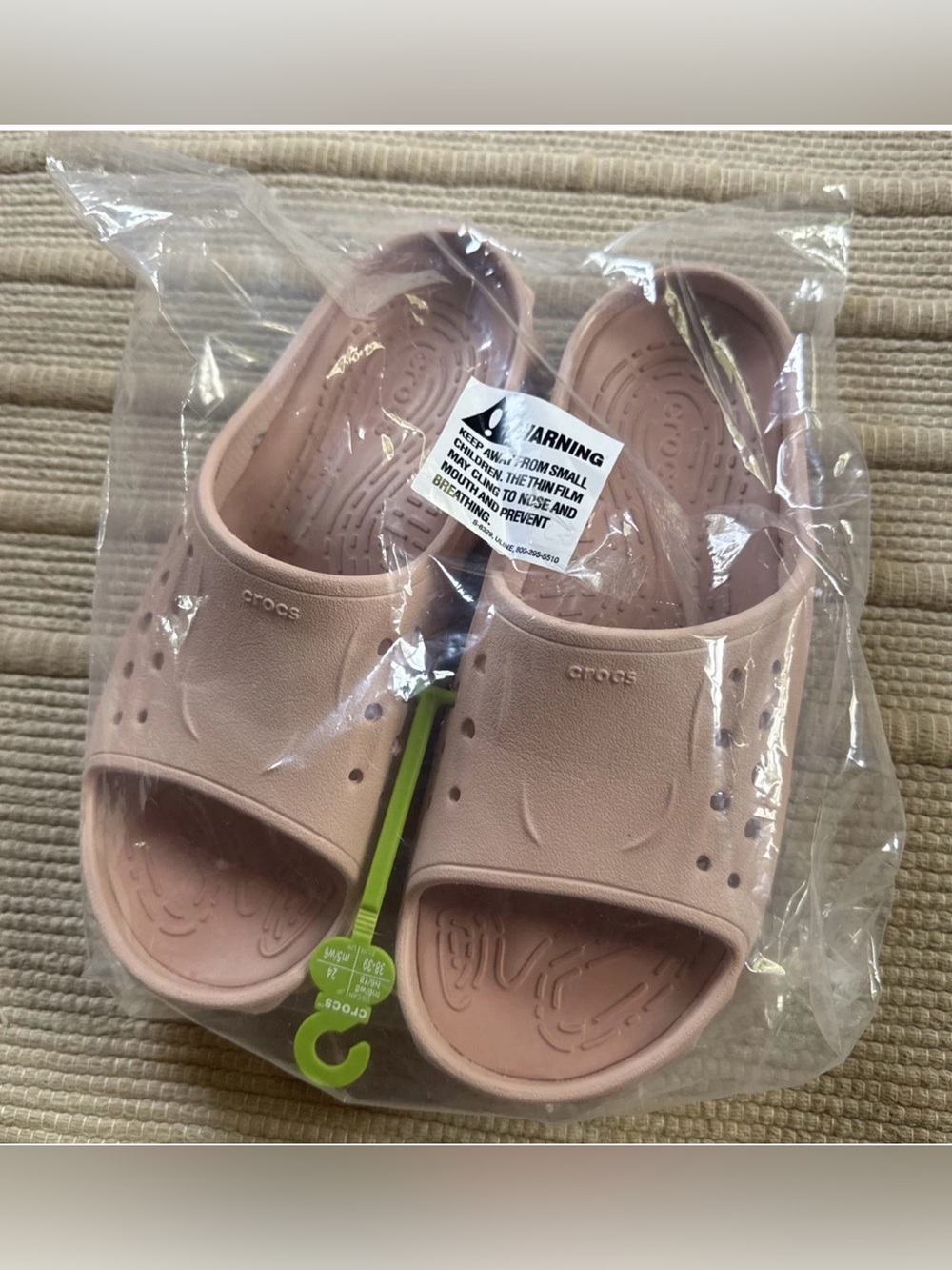 Crocs Echo Slide pink clay dusty rose comfortable (men’s 6) women’s 8 NEW